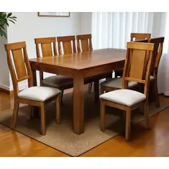 GENERICO - Comedor 8 Sillas Munich Color Canela