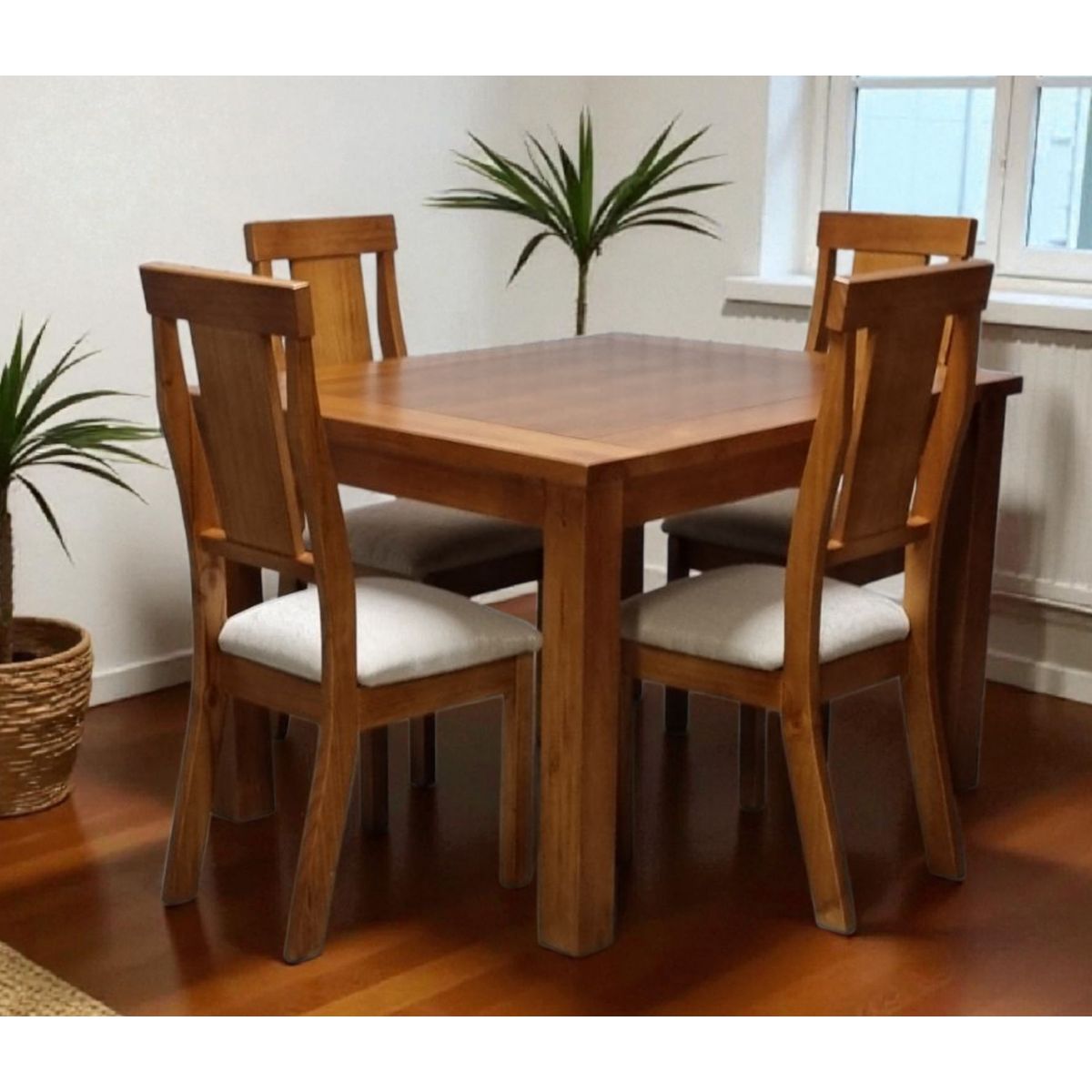 GENERICO - Comedor 4 Sillas Munich Color Canela