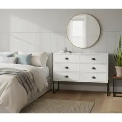 GENERICO - Cómoda 6 cajones vintage de fierro