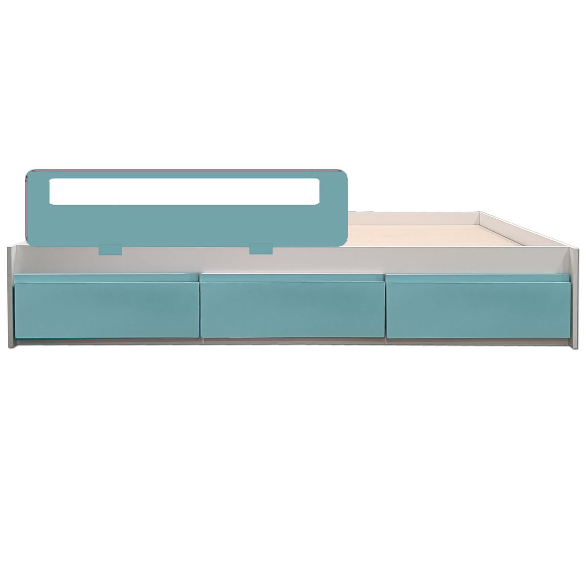 DECORACION CREATIVA - Cama Infantil Montessori tres cajones 1.5 Plazas - Linea Minimal Celeste