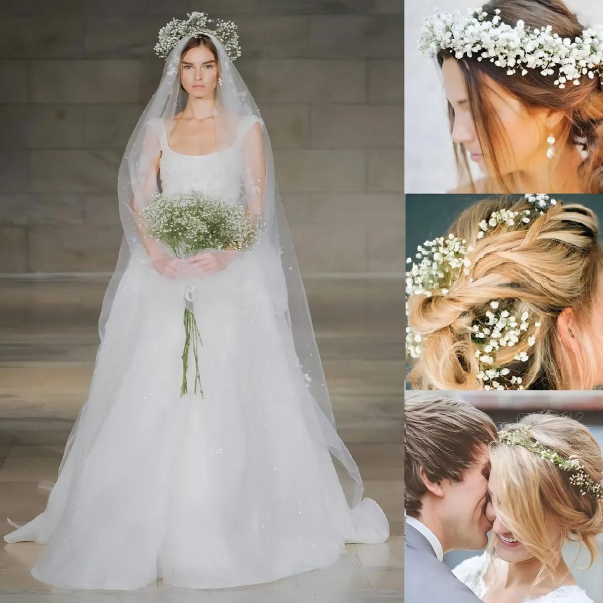 ATURE - Flores Blancas De Gypsophila Flores Artificiales Decorativas