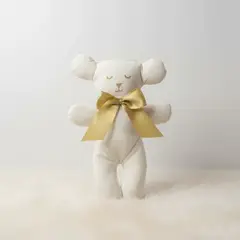 HAOKIDS - Mi primer osito de peluche en 100% algodón con relleno antialérgico 22 cm Artesanal