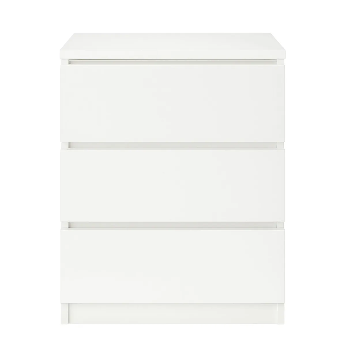 DECORACION CREATIVA - Velador 3 Cajones Blanca premium