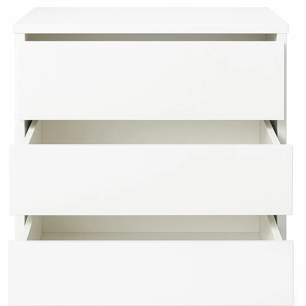 DECORACION CREATIVA - Velador 3 Cajones Blanca premium