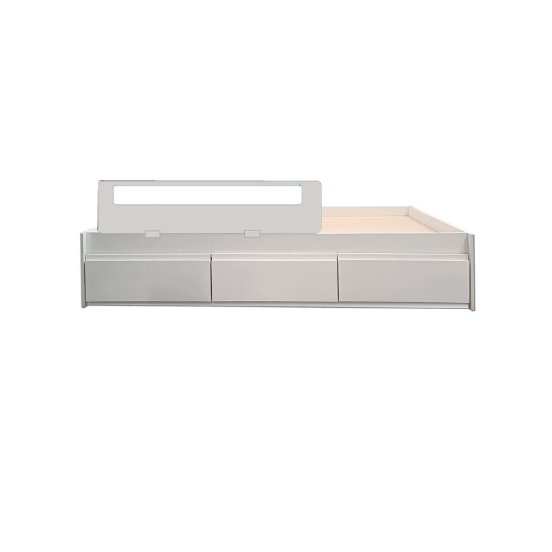 DECORACION CREATIVA - Cama Infantil Montessori tres cajones 1.5 Plazas - Linea Minimal Blanca