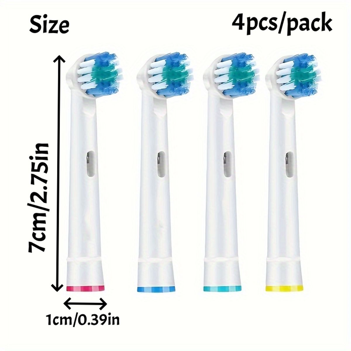 GENERICO - Pack 4 Cabezales Para Cepillo Eléctrico Compatible