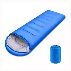 GENERICO - Saco de dormir en algodón con gorro camping para playa y cabaña