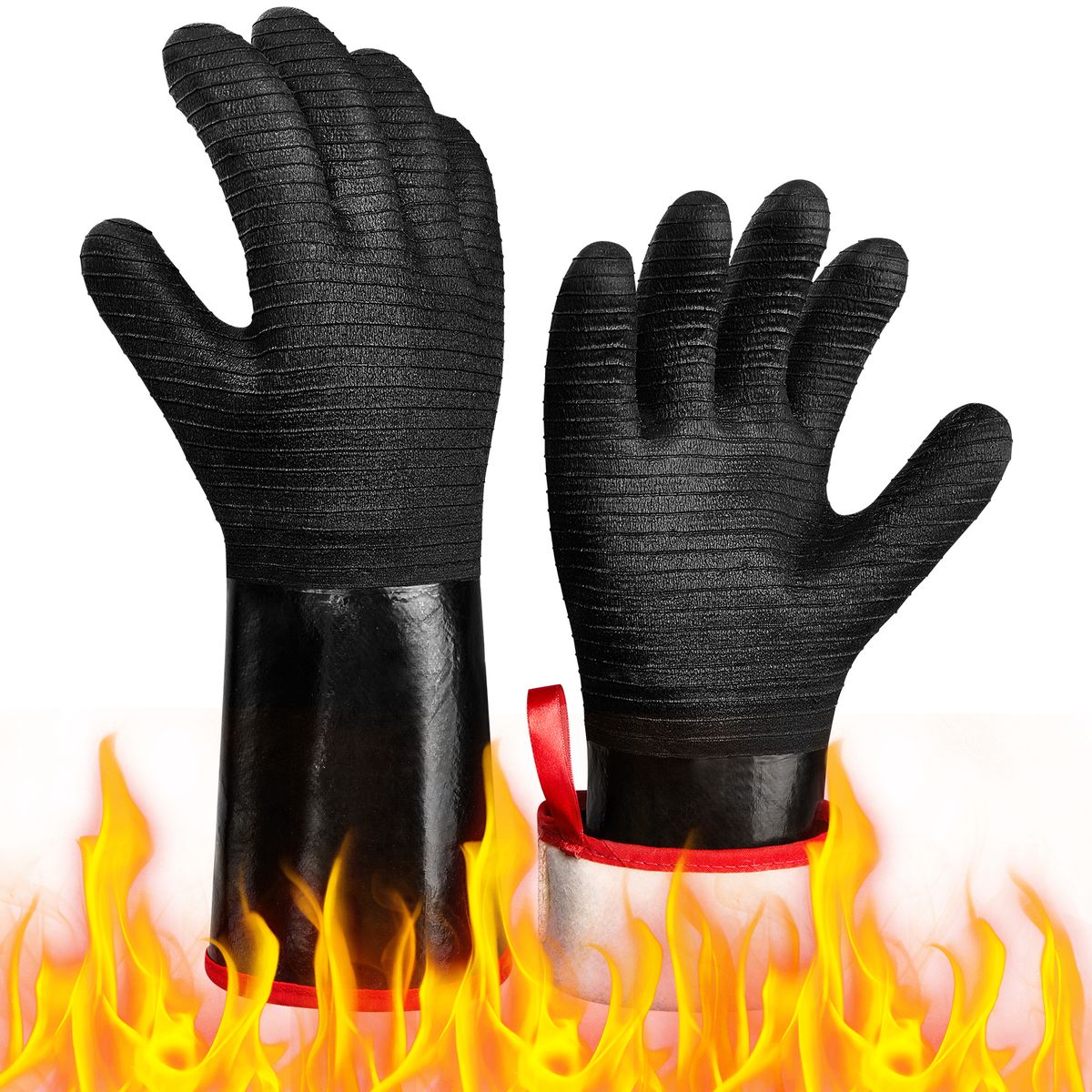 SLOWTON - 500°c Guantes Alta Temperatura Hornear Para Horno Cocina
