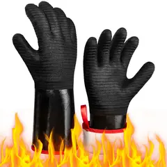 SLOWTON - 500°c Guantes Alta Temperatura Hornear Para Horno Cocina