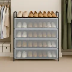 SPACE HOME - Organizador de zapatos 22 Pares Antipolvo con cubierta premiun