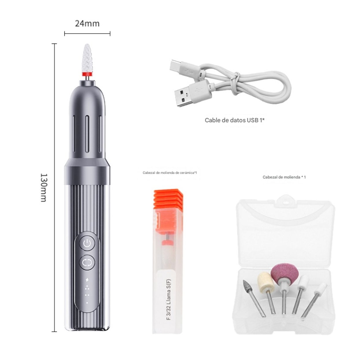 ATURE - Torno Drill Para Uñas Profesional Pulido De Uñas Eléctricas