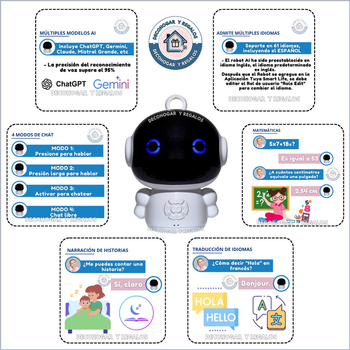 GENERICO - Robot Juguete Inteligente Con IA Tuya Ai WiFi Educación Temprana Niños