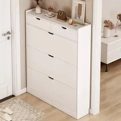 CASTLEN - Mueble zapatero de cubo basculante ultrafino