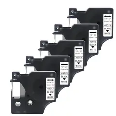 ATURE - 5 Unidades Cinta 12mm Para Dymo Dm1 Impermeable Y Resistente