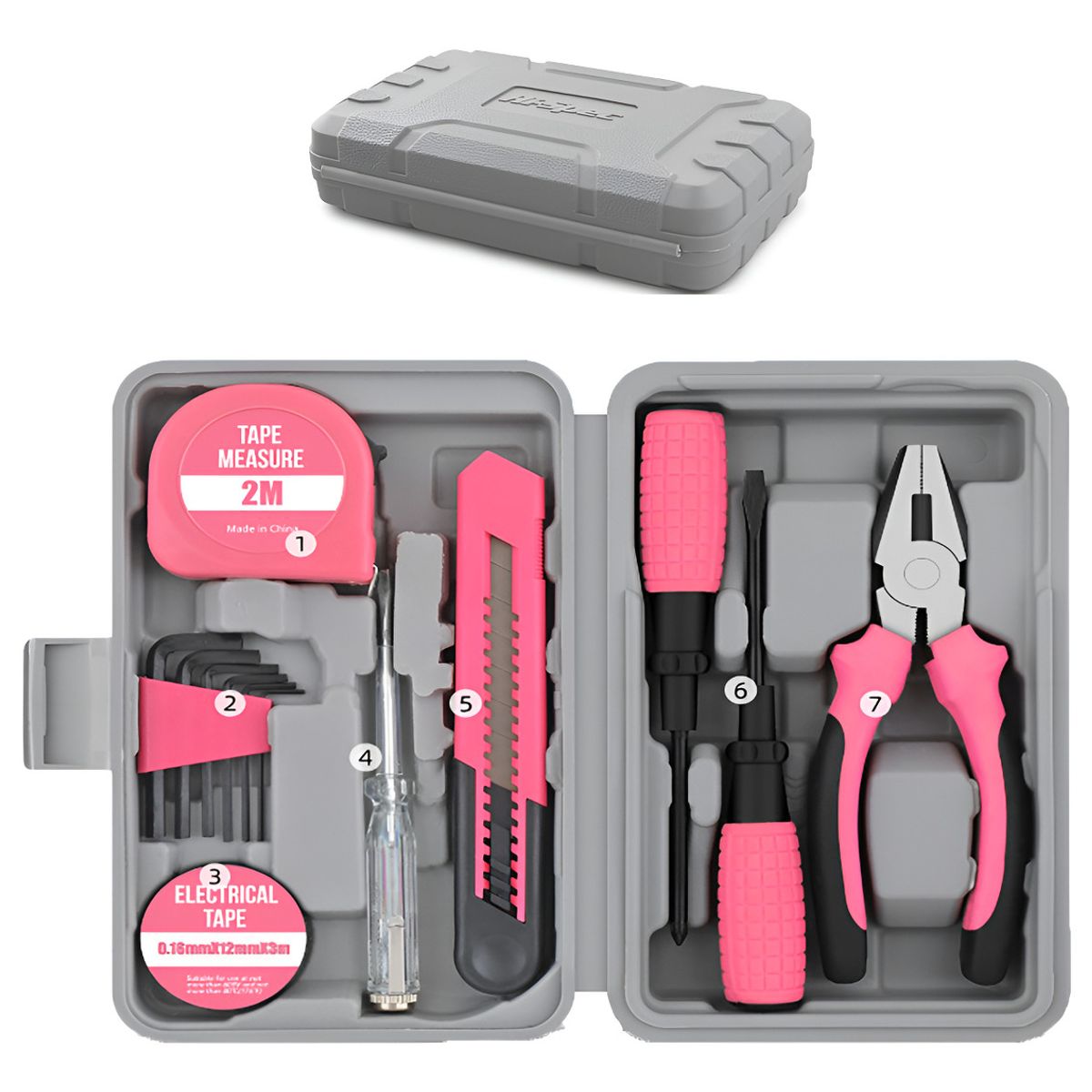 GENERICO - 13 Pcs Kit De Herramientas Diy Con Caja Para Hogar Y Oficina