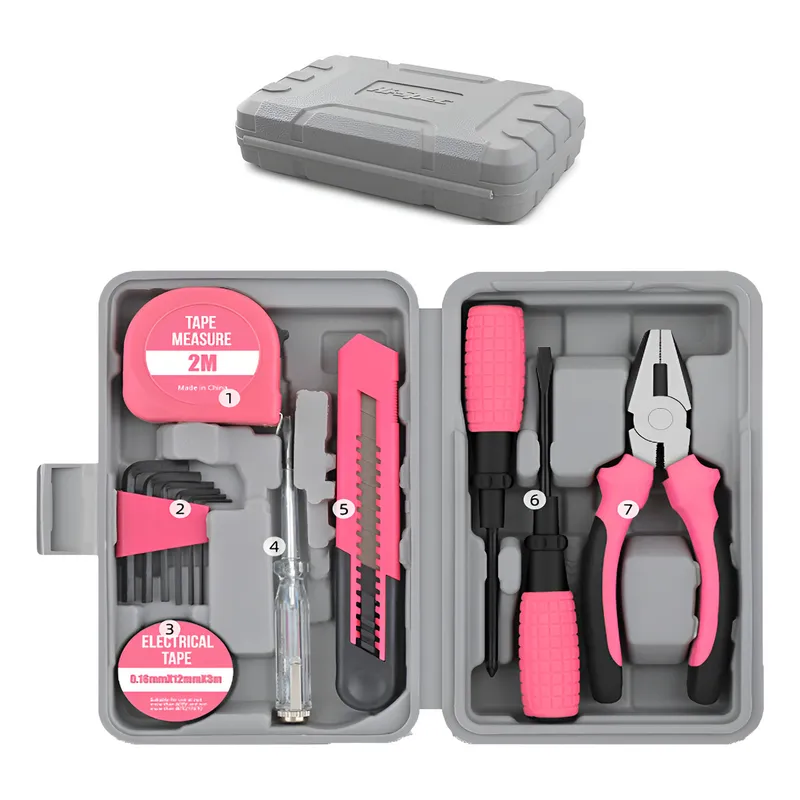 GENERICO - 13 Pcs Kit De Herramientas Diy Con Caja Para Hogar Y Oficina