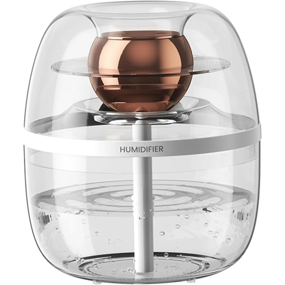 PUREPOWER - Humidificador 3L USB Portátil para Dormitorio con Niebla Fría Luz Nocturna y Silencioso