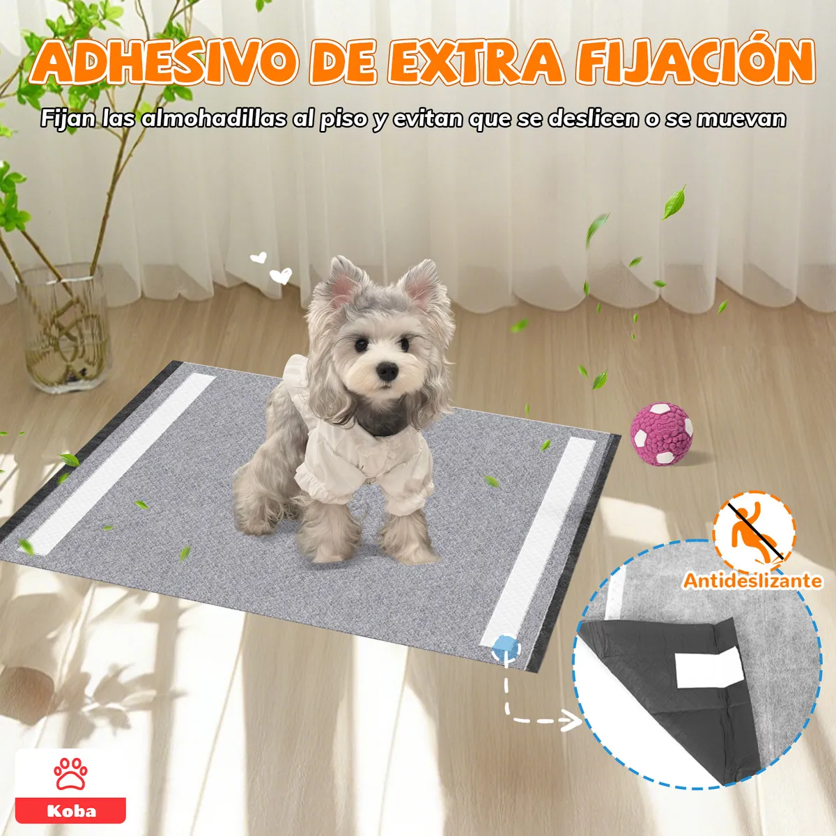 100 Pañales Para Perro Sabanillas Entrenamiento De Carbón 33x45cm, marca KOBA - Foto 2