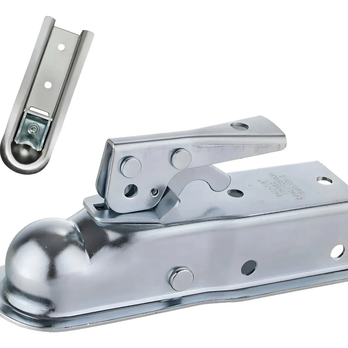 KUANGYE - Acoplador de Remolque de lengüeta Recta para Canal de 3 Pulgadas, Bola de Enganche de 1-7/8 Pulgadas