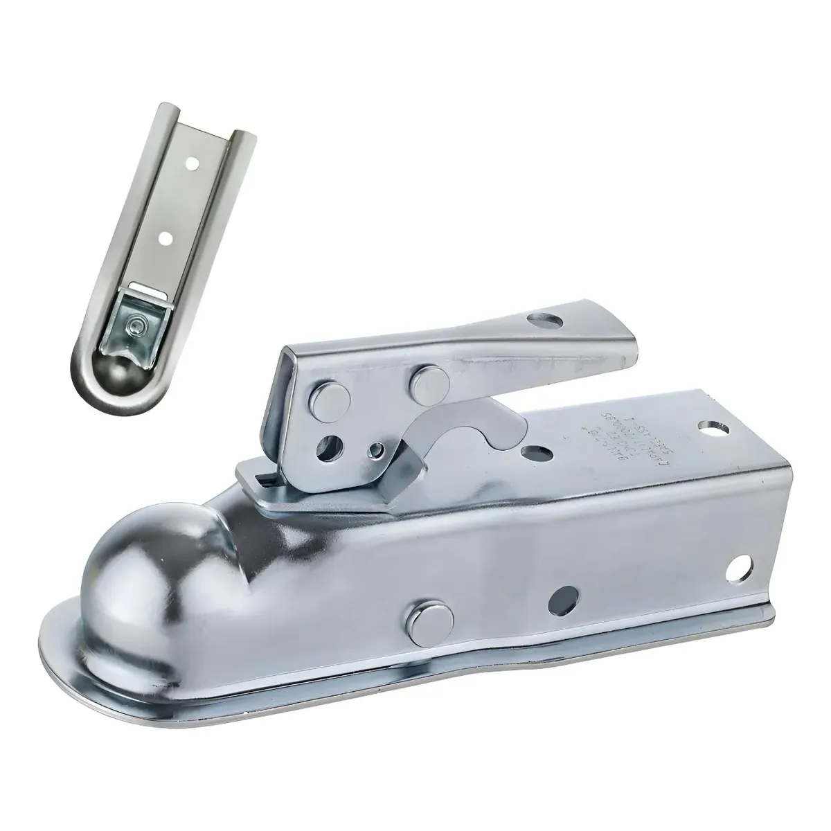 KUANGYE - Acoplador de Remolque de lengüeta Recta para Canal de 3 Pulgadas, Bola de Enganche de 1-7/8 Pulgadas