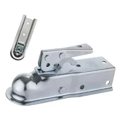 KUANGYE - Acoplador de Remolque de lengüeta Recta para Canal de 3 Pulgadas, Bola de Enganche de 1-7/8 Pulgadas