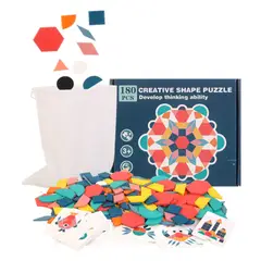 KINDA NICE - Rompecabezas Geométrico 180 Piezas, Juguete Educativo Niños