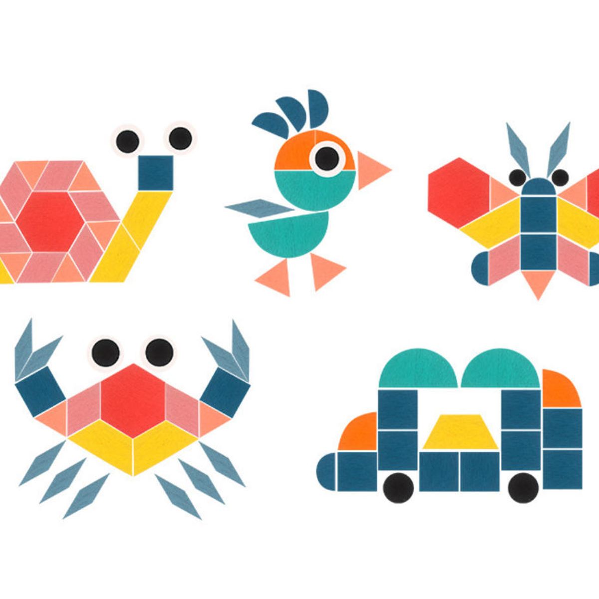 KINDA NICE - Rompecabezas Geométrico 180 Piezas, Juguete Educativo Niños