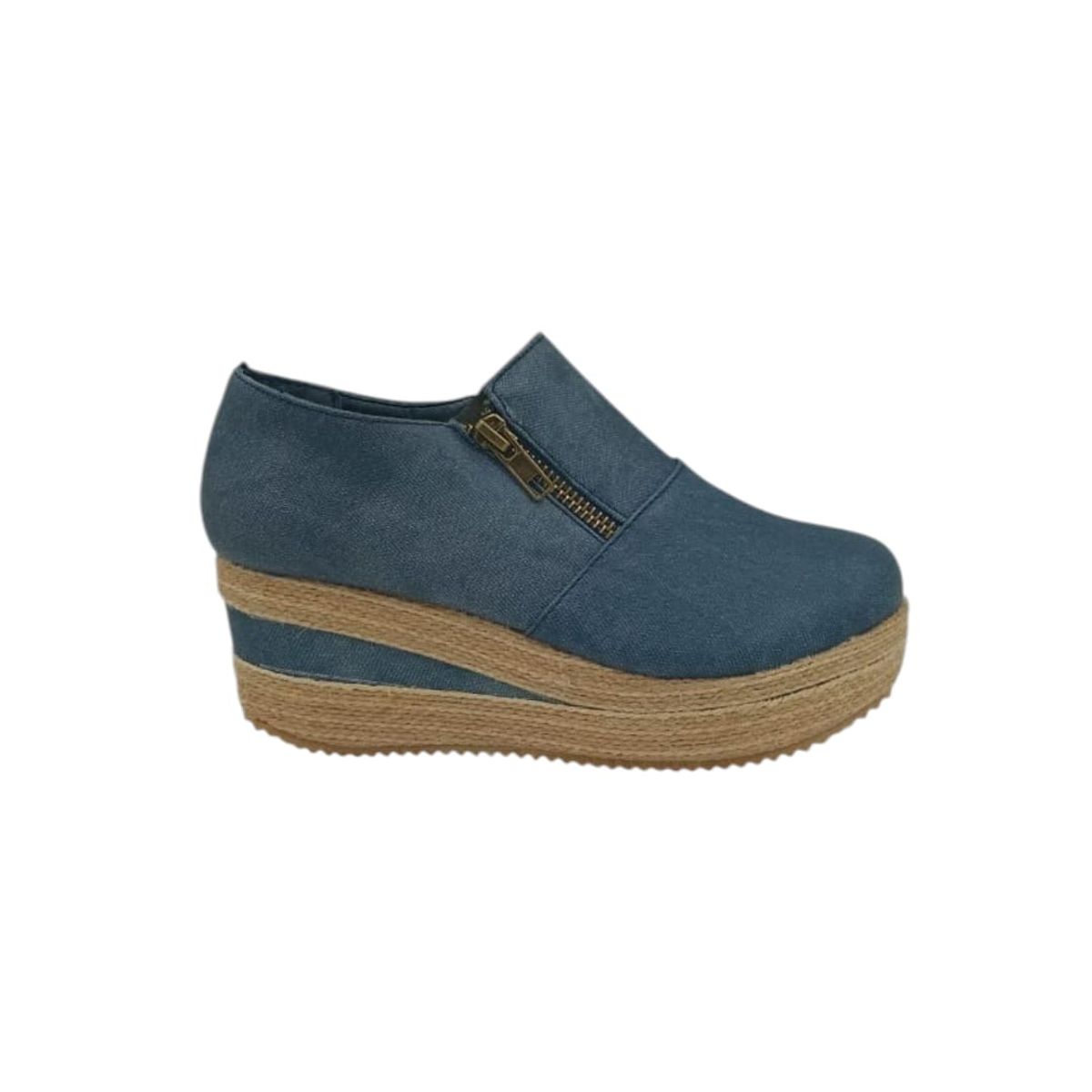 HERIEL - Zapato Panchita Azul Plataforma