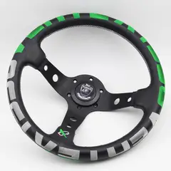 GENERICO - Volante Deportivo Vertex Verde 1996 Concavo Karvas