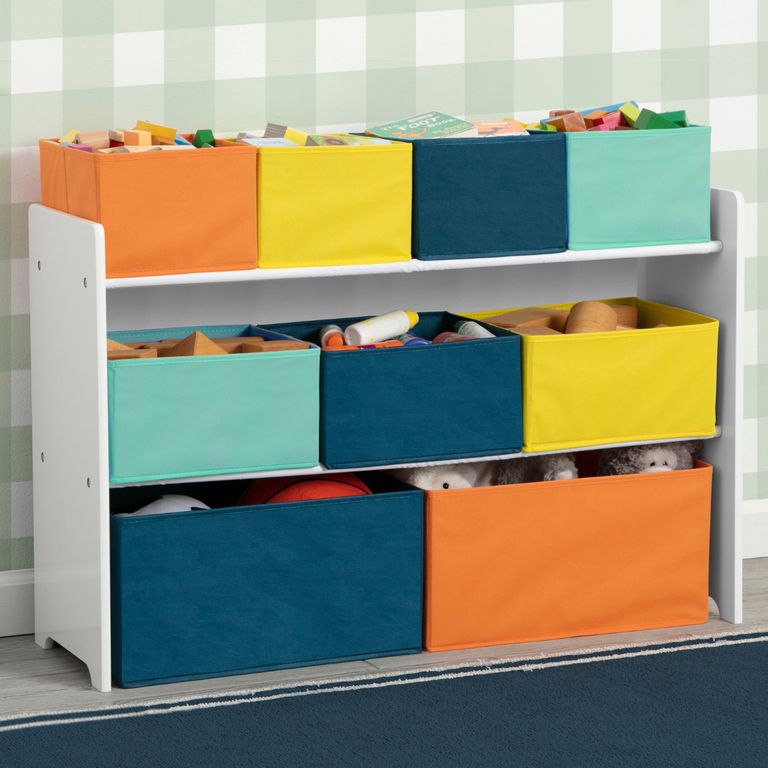 Organizador infantil extra grande multicolor de 9 contenedores