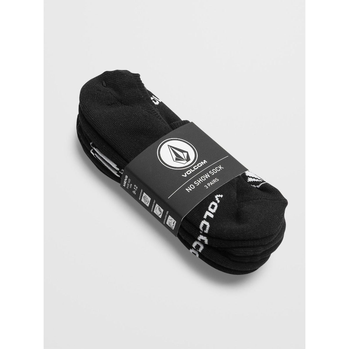 VOLCOM - Calcetines Stone No Show 3Pack Negro Hombre Volcom