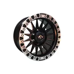 GENERICO - Juego de Llantas 16X8 6x1397 Et0 Matt black machin lip H007