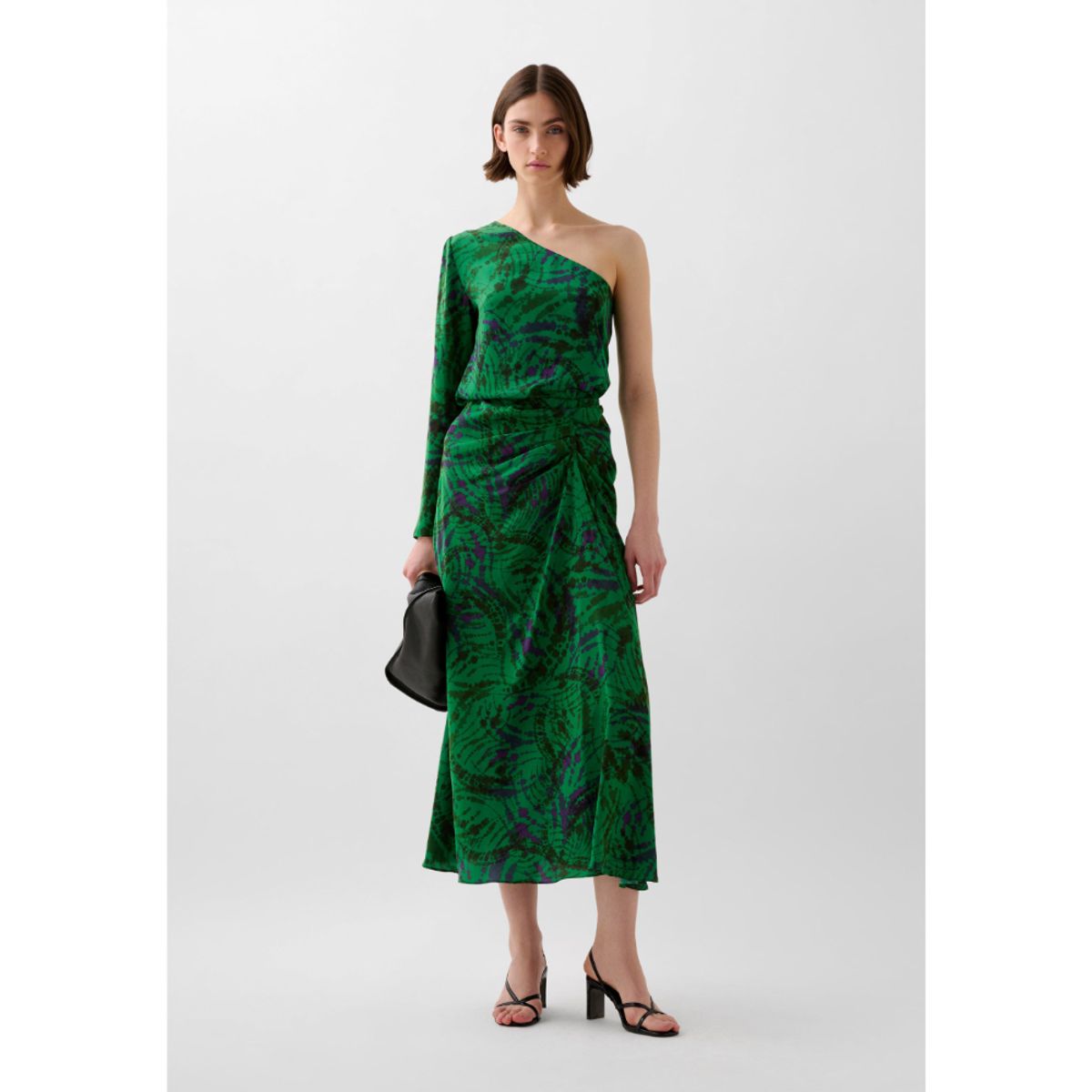 SCALPERS - FALDA MIDI PRINT DRAPEADO