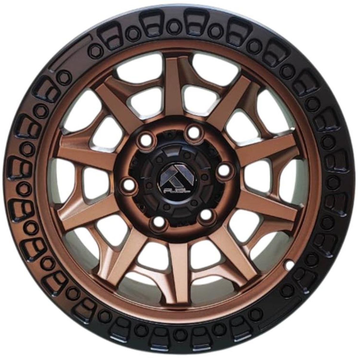 GENERICO - Juego de Llantas 16X85 6x1397 Et0 Bronze+MBL H127-6