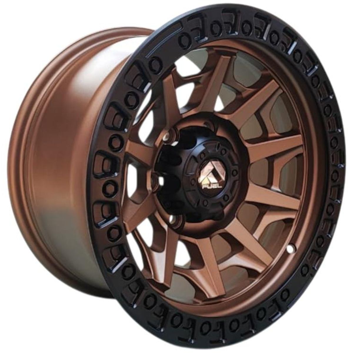 GENERICO - Juego de Llantas 16X85 6x1397 Et0 Bronze+MBL H127-6