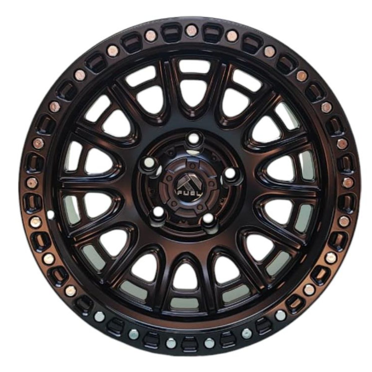 GENERICO - Juego de Llantas 17X9 5x1397 Et-12 MATT BLACK+RIVETS H134-7