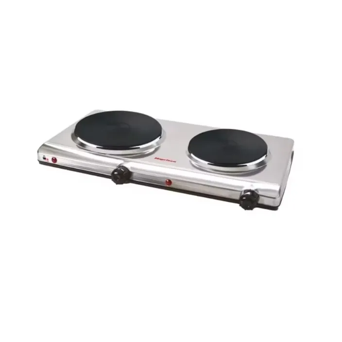 MAGEFESA Cocina Eléctrica 2.250W 2 Platos Inox MGF8022