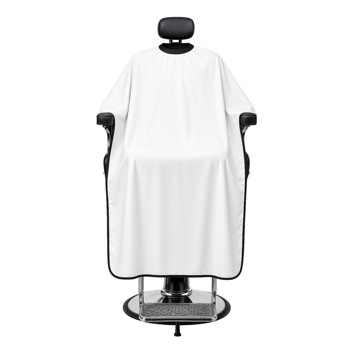 GENERICO - Capa Blanca de Barbería Cuello de Silicona