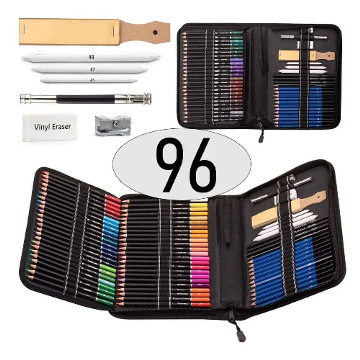 GENERICO - Estuche Lápices De Colores 96 Piezas Dibujo Profesional