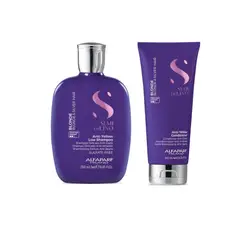ALFAPARF MILANO - Shampoo + acondicionador Blonde Anti-Yello violeta Alfaparf