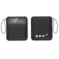 GENERICO - Power Bank 10000mah Carga Rápida Con Cables Oarmio