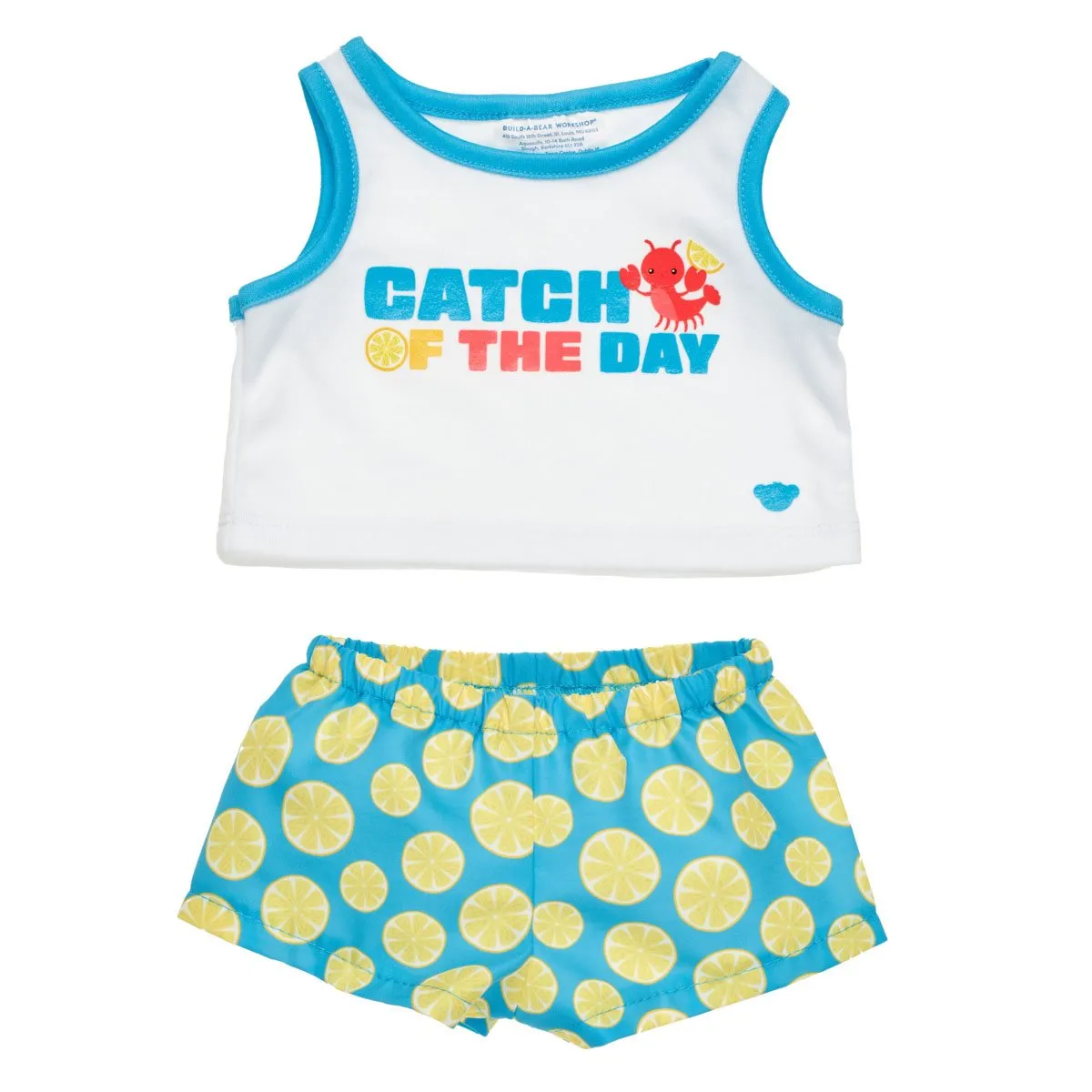 BUILD A BEAR - Set Polera Mas Short Limon Build-A-Bear