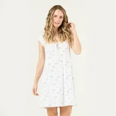 BARBIZON - Camisola de Dormir Cleo Blanco Estampado