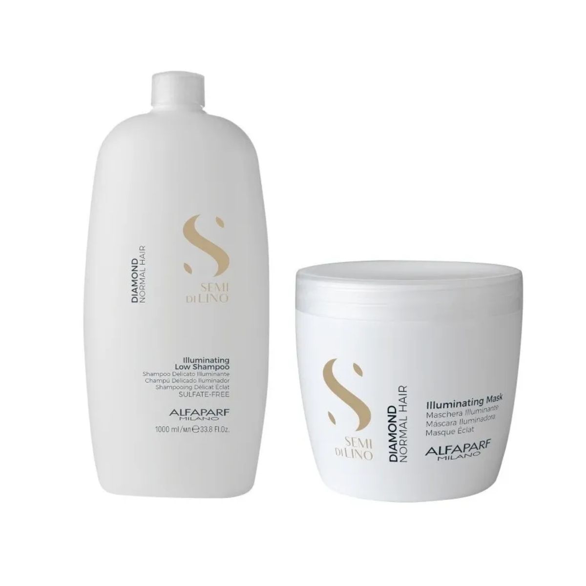 ALFAPARF MILANO - Pack Shampoo Y Mascara Illuminating Semi Di Lino Alfaparf
