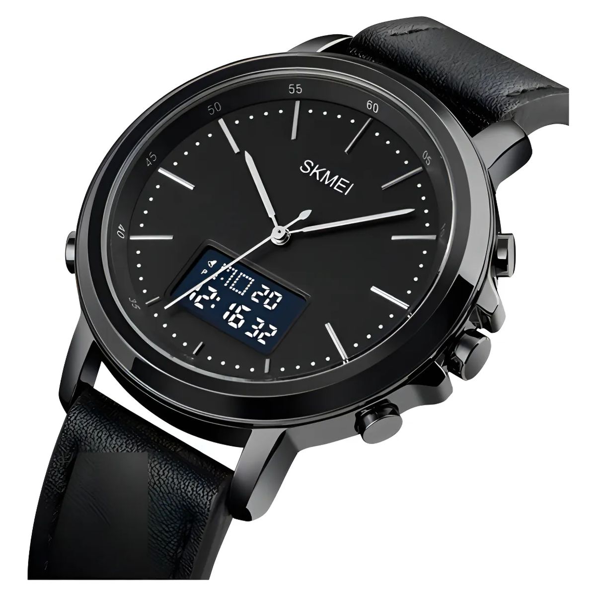 SKMEI - Reloj hombre elegante skmei cuero impermeable alarma