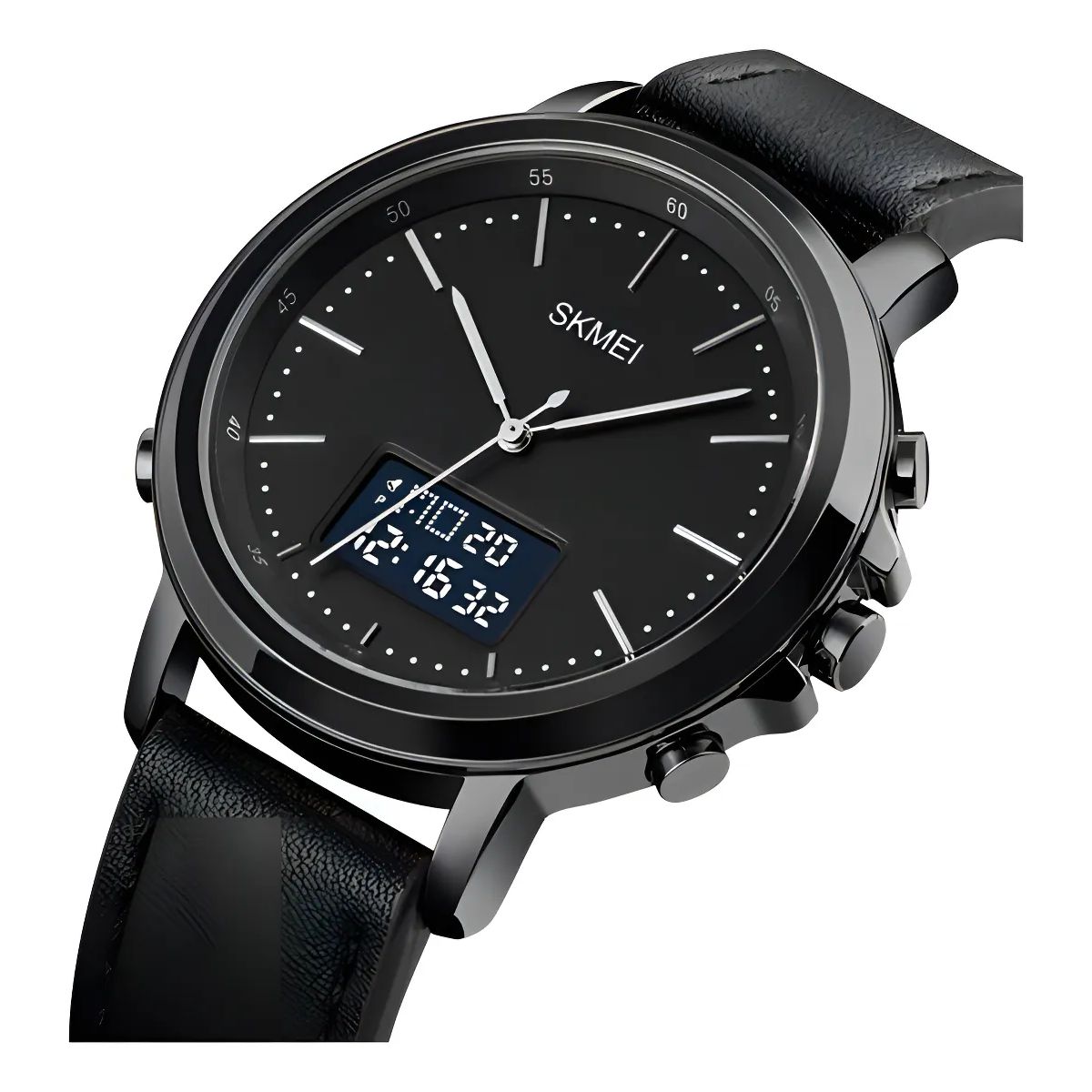 SKMEI - Reloj hombre elegante skmei cuero impermeable alarma