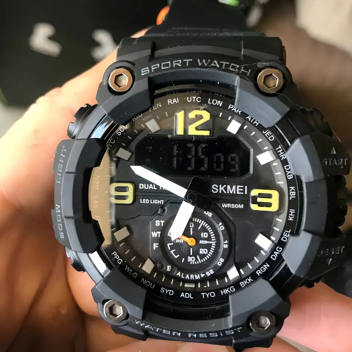 SKMEI - Reloj hombre pulsera Cronografo Alarma Calendario Resistente al agua