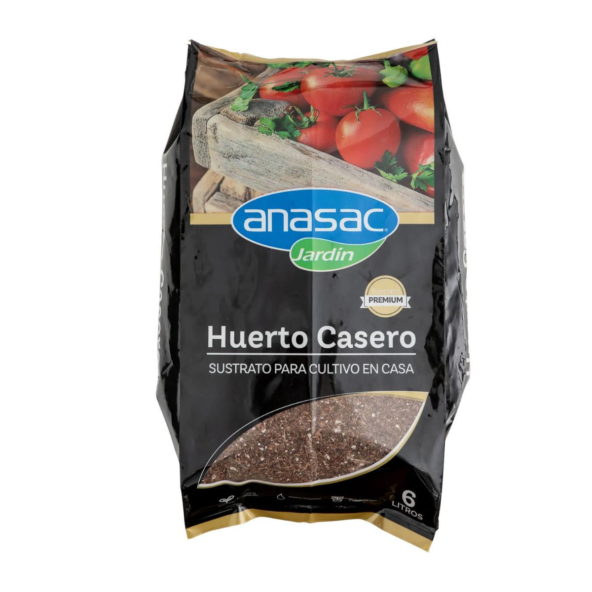 ANASAC - Sustrato Para Huerto Casero Premium 6 lts Anasac