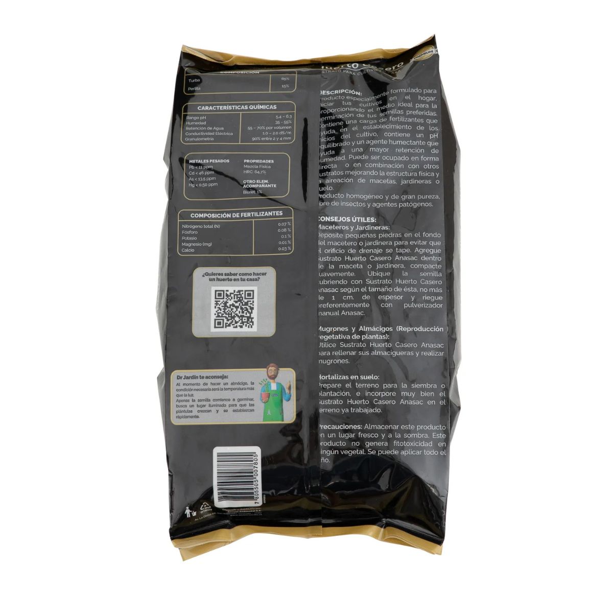 ANASAC - Sustrato Para Huerto Casero Premium 6 lts Anasac