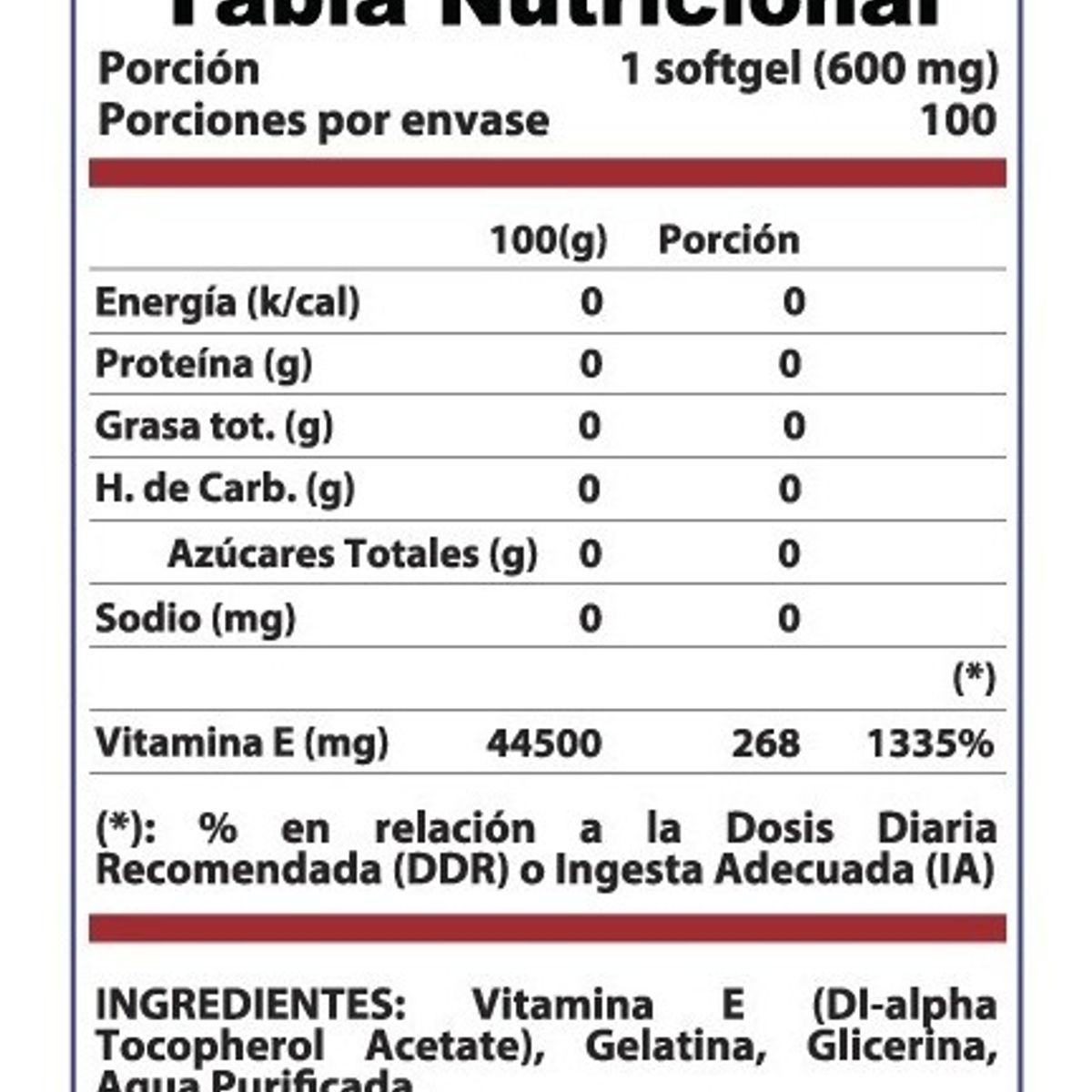 WINKLER NUTRITION - Vitamina E  Vitta E 100 Softgels Winkler Nutrition